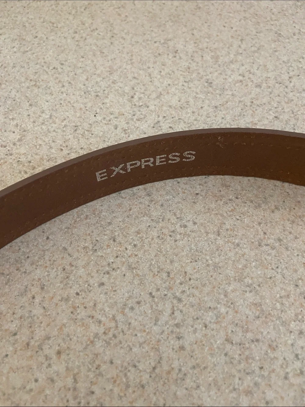 Express Genuine Leather Belt Made in Italy Brown Ring Belt M
